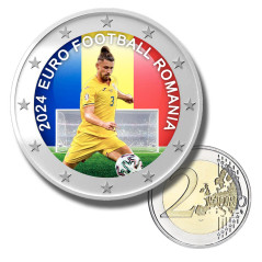 2 Euro Coloured Coin EURO 2024 Romania